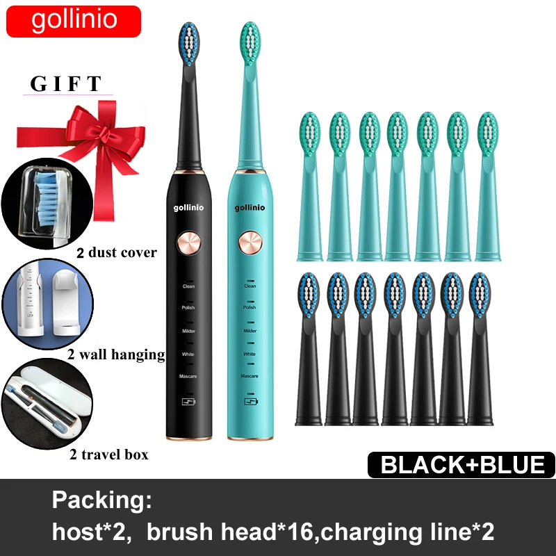 Электрическая зубная щетка gollinio sonic, быстрая зарядка через usb, GL41C electr, перезаряжаемая зубная щетка, Сменная головка
Электрическая зубная щетка gollinio sonic, быстрая зарядка через usb, GL41C electr, перезаряжаемая зубная щетка, Сменная головка