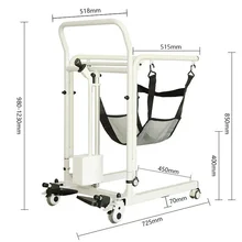 Electric lifting chair with commode seat transfer chair to bed transport machine for patients waterproof