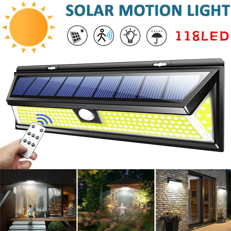 Outdoor Solar Light 90/118/180 LED Lamp Human Body Motion Sensor Wall Lights For Home Garden Path Street Yard Garage Patio Deck
Outdoor Solar Light 90/118/180 LED Lamp Human Body Motion Sensor Wall Lights For Home Garden Path Street Yard Garage Patio Deck