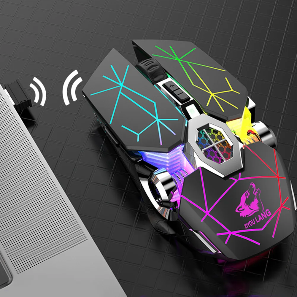 Ergonomic Mute TV 7 Colors Backlit 6 Keys DPI Adjustable Rechargeable Gaming Mouse PC 2.4GHz Wireless Laptop Gift Home 
Ergonomic Mute TV 7 Colors Backlit 6 Keys DPI Adjustable Rechargeable Gaming Mouse PC 2.4GHz Wireless Laptop Gift Home