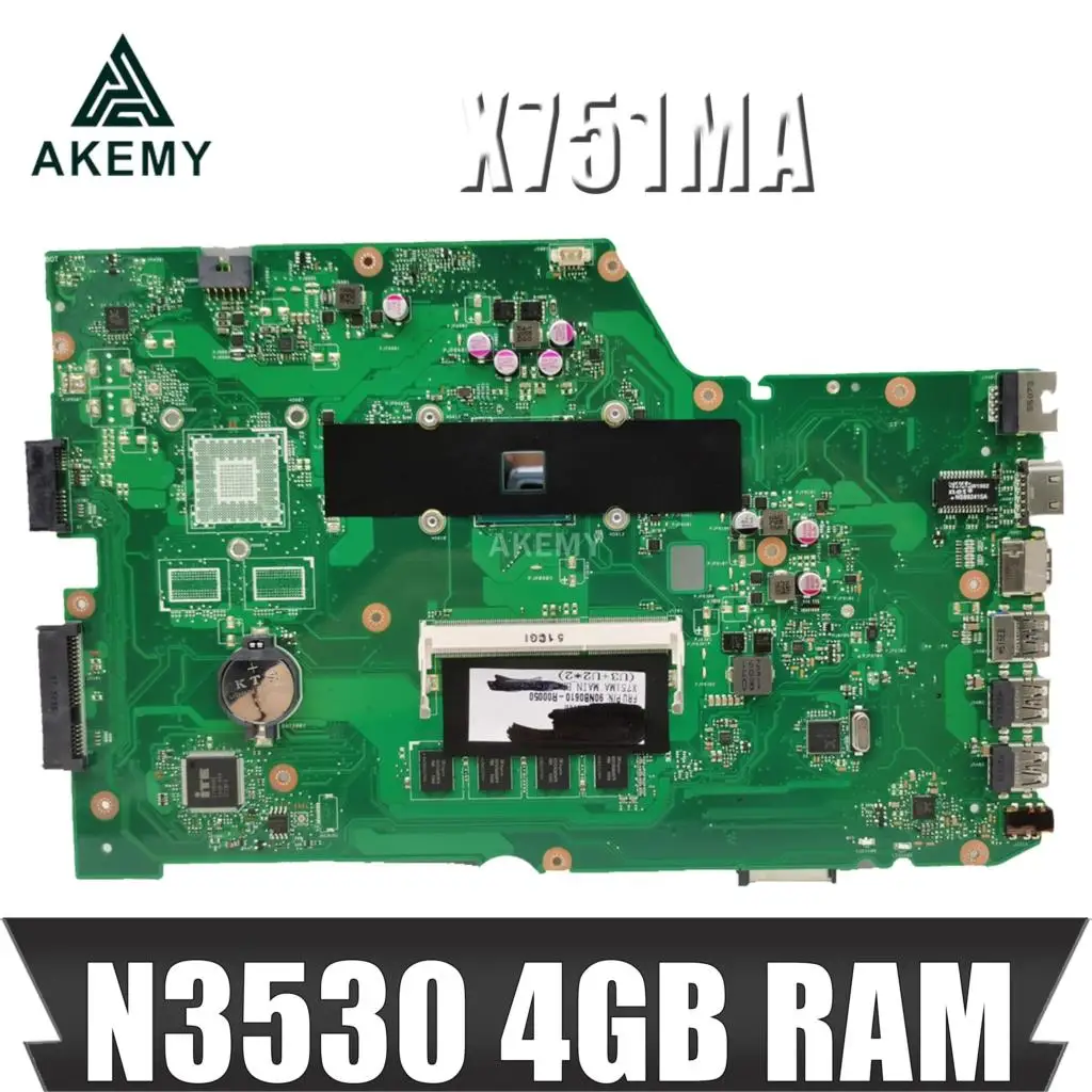 X751MA Motherboard REV2.0 For Asus K751M K751MA X752M X751MD laptop Motherboard Mainboard test 100% N3530 N2930 4GB RAm
X751MA Motherboard REV2.0 For Asus K751M K751MA X752M X751MD laptop Motherboard Mainboard test 100% N3530 N2930 4GB RAm