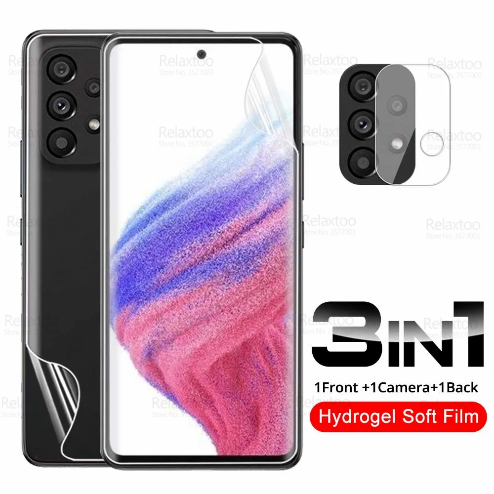 Гидрогелевая пленка 3 в 1 для Samsung Galaxy A53 5G, защита экрана Sumsung A 53, 53A, 2022, A536B, задняя, передняя, мягкая пленка, не стекло
Гидрогелевая пленка 3 в 1 для Samsung Galaxy A53 5G, защита экрана Sumsung A 53, 53A, 2022, A536B, задняя, передняя, мягкая пленка, не стекло