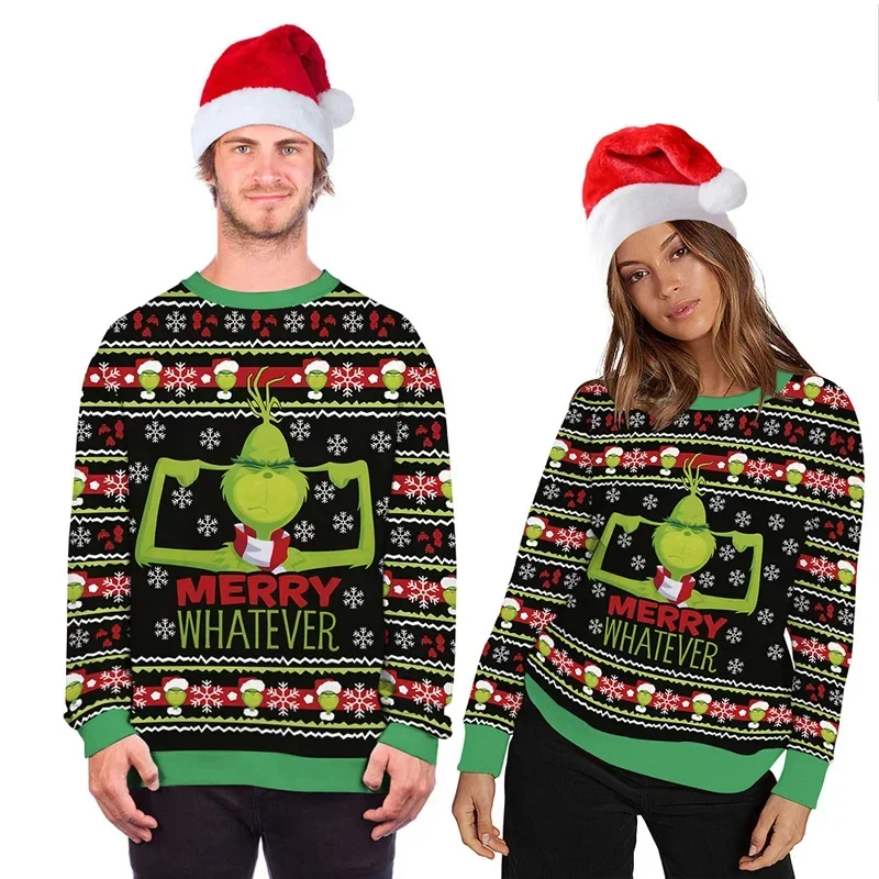 Women Men Ugly Christmas Sweater 3D Funny Printed Long Sleeve O-neck Christmas Sweaters Jumpers Tops Pullover Xmas Sweatshirt
Women Men Ugly Christmas Sweater 3D Funny Printed Long Sleeve O-neck Christmas Sweaters Jumpers Tops Pullover Xmas Sweatshirt