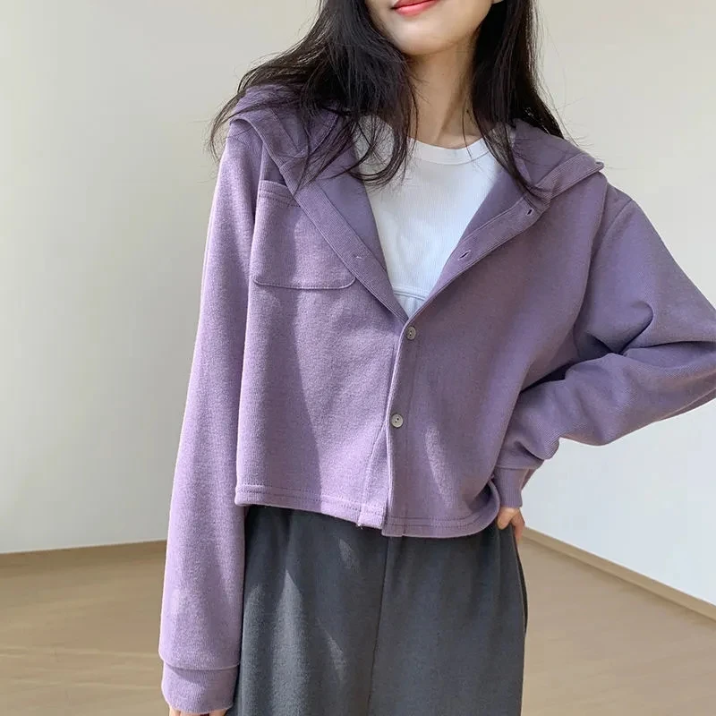All Match Spring Autumn Fashion Girl Solid Casual Hoodie Shirts Women's Loose Lovely Girl Pockets Button Cardigan Coat
All Match Spring Autumn Fashion Girl Solid Casual Hoodie Shirts Women's Loose Lovely Girl Pockets Button Cardigan Coat