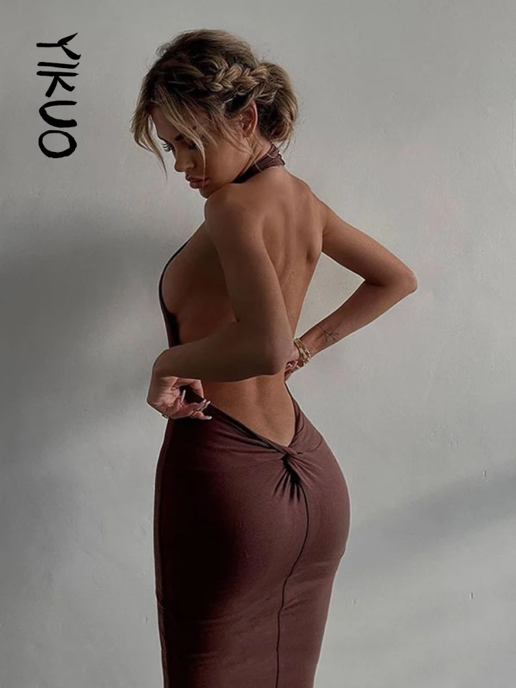 YIKUO Elegant Sexy Backless Draped Maxi Dress Bodycon Outfits for Women Sleeveless Summer Party Club Gown Dress Clothes Black
YIKUO Elegant Sexy Backless Draped Maxi Dress Bodycon Outfits for Women Sleeveless Summer Party Club Gown Dress Clothes Black