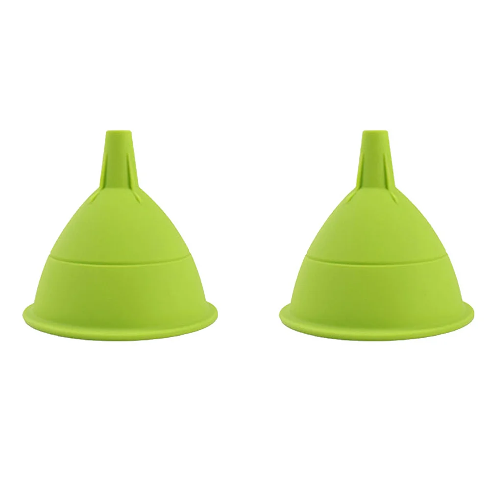 2pcs Silicone Foldable Funnels Telescopic Long-stem Funnel Transferring Liquid Tool for Home (Green)
2pcs Silicone Foldable Funnels Telescopic Long-stem Funnel Transferring Liquid Tool for Home (Green)