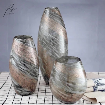European color art glass vase artificial blown handicraft illustration indoor home model room soft decoration
European color art glass vase artificial blown handicraft illustration indoor home model room soft decoration