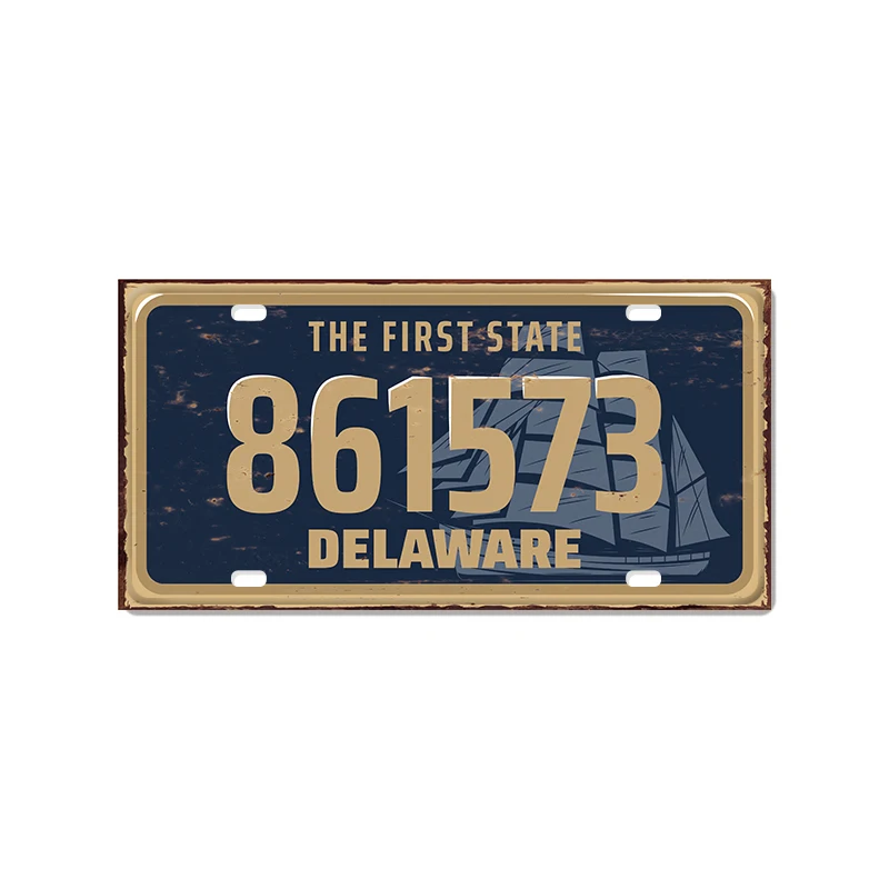 Delaware license plate Retro wall room decor home decor vintage poster motorcycle farmhouse garage wall metal Sign Tin
Delaware license plate Retro wall room decor home decor vintage poster motorcycle farmhouse garage wall metal Sign Tin