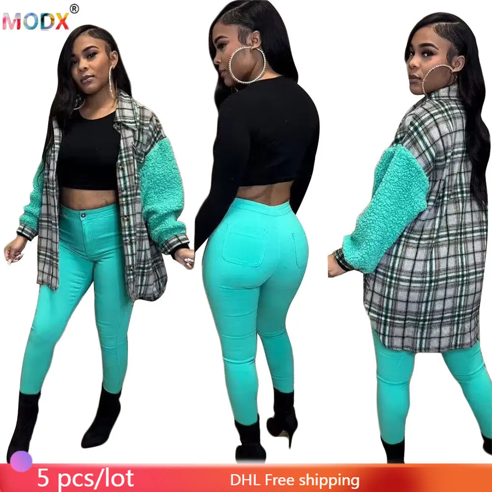 5 PCS Wholesale Plaid Shirts Women Casual Fleece Sleeve Patchwork Lady Blouses 2022 Winter Fashion Loose Outer Tops Clothes 8819
5 PCS Wholesale Plaid Shirts Women Casual Fleece Sleeve Patchwork Lady Blouses 2022 Winter Fashion Loose Outer Tops Clothes 8819