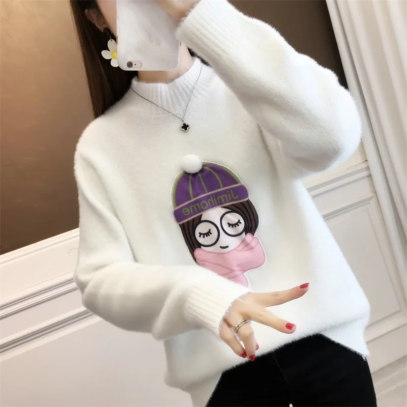 New Autumn Sweater Women Mock Neck Pullovers Sweaters Korean Winter Fashion Elastic Loose Bottoming Knitted Top
New Autumn Sweater Women Mock Neck Pullovers Sweaters Korean Winter Fashion Elastic Loose Bottoming Knitted Top