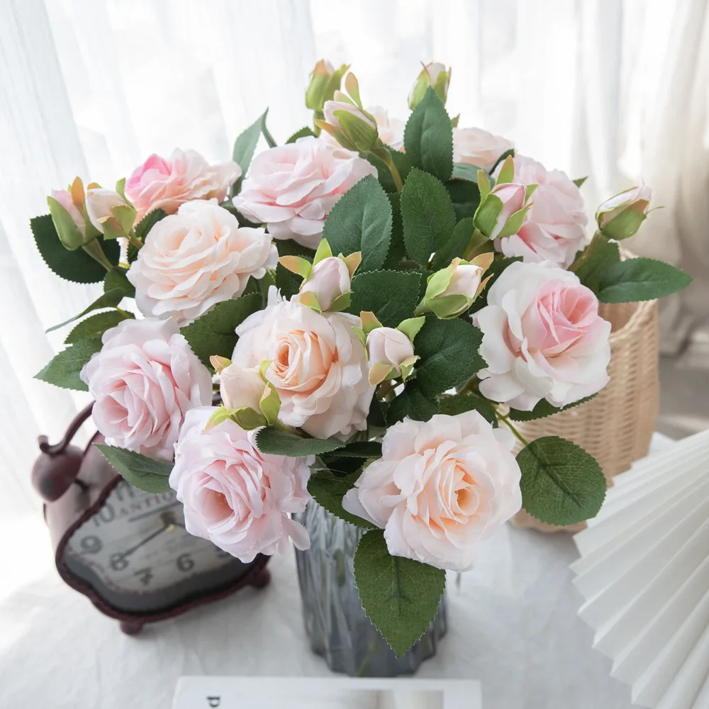 3Pcs Fake Roses Silk Peony Cream Artificial Flowers New Year's Christmas Indoor Decorations Vase for Home Wedding Bridal Bouquet
3Pcs Fake Roses Silk Peony Cream Artificial Flowers New Year's Christmas Indoor Decorations Vase for Home Wedding Bridal Bouquet
