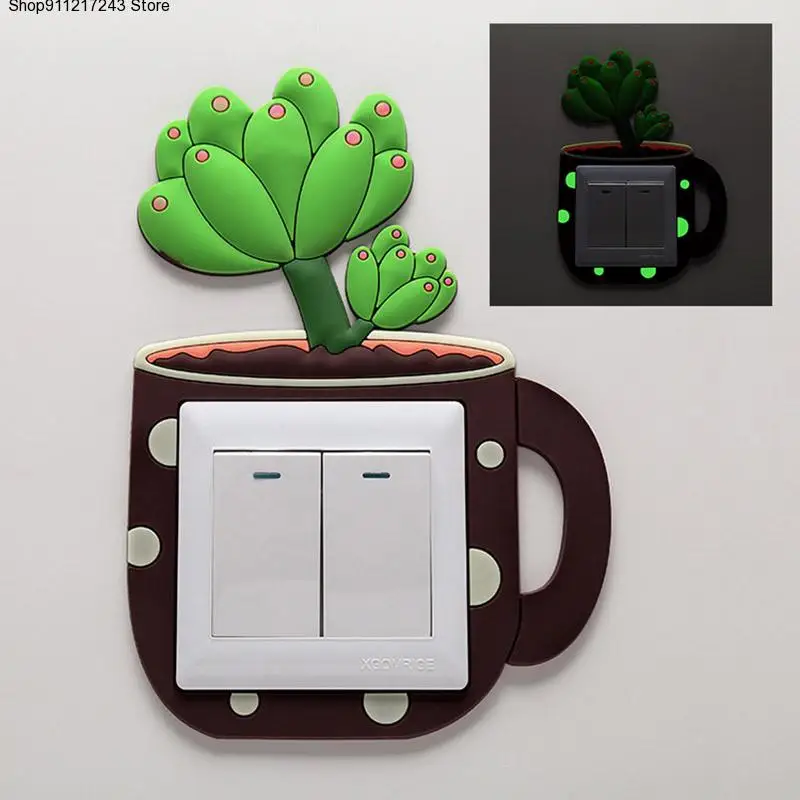 Cartoon Wall Switch Stickers Cactus Fluorescent Stickers for Baby Room Decorations Switch Outlet Luminous Light Wall Decor
Cartoon Wall Switch Stickers Cactus Fluorescent Stickers for Baby Room Decorations Switch Outlet Luminous Light Wall Decor