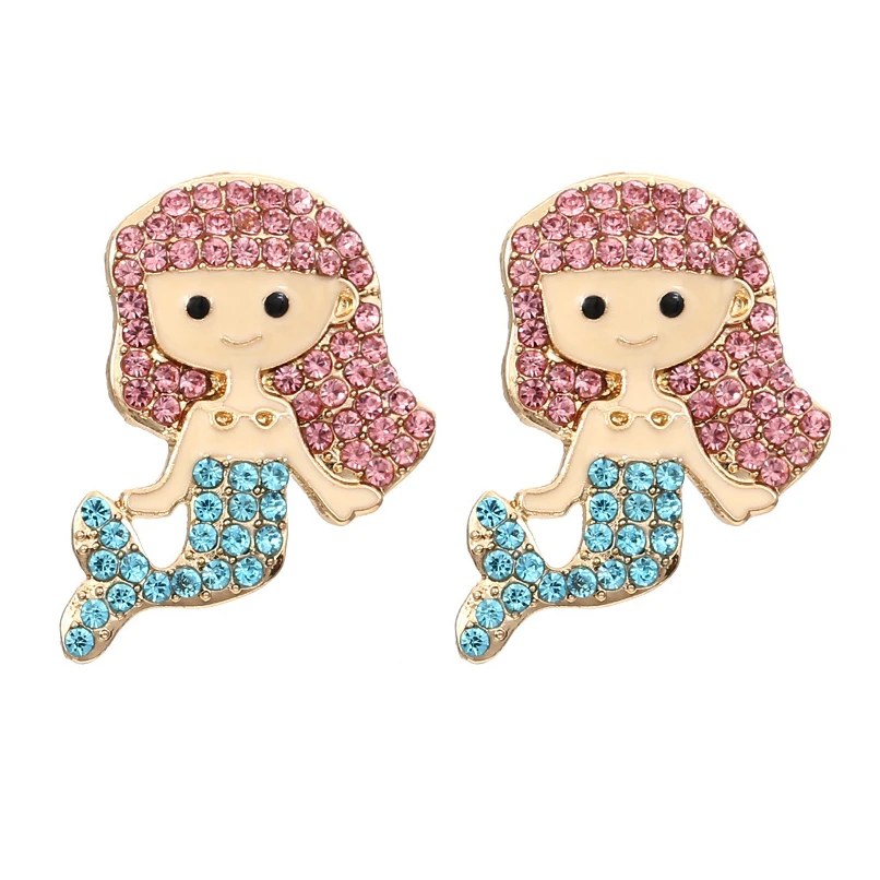 Cute Rhinestone Little Princess Mermaid Earrings for Woman 2022 New Fashion Creative Earrings
Cute Rhinestone Little Princess Mermaid Earrings for Woman 2022 New Fashion Creative Earrings