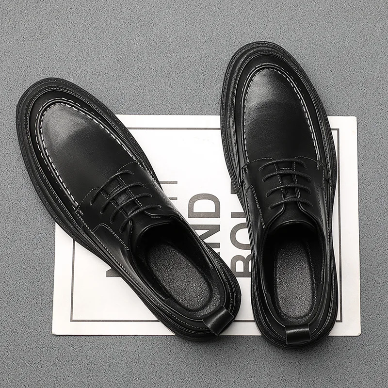 Men Business Casual Leather Shoes Brogue Genuine Pointed Toe Solid Color Enhanced Breathable Oxford
Men Business Casual Leather Shoes Brogue Genuine Pointed Toe Solid Color Enhanced Breathable Oxford