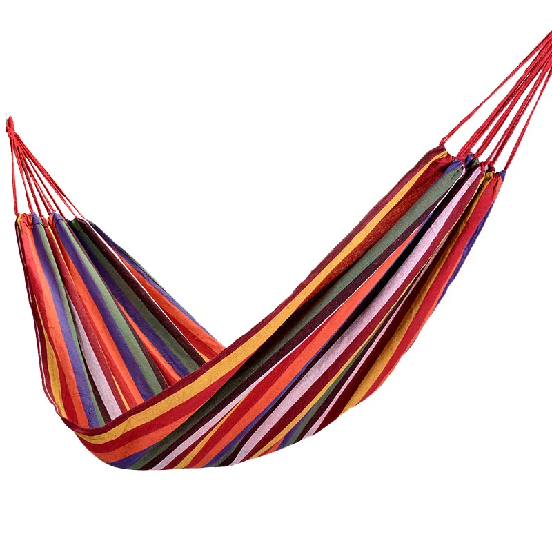 1PC Portable Hammock Outdoor Garden Sports Home Travel Camping Swing Canvas Stripe Thickened Anti Rollover Chair Stand - купить по