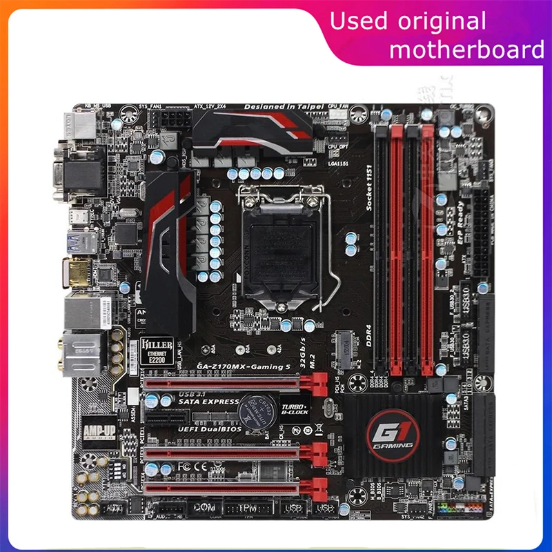 Б/у материнская плата LGA 1151 для Intel Z170 GA-Z170MX-Gaming 5 M-ATX, USB3.0, SATA3, DDR4, 64 ГБ, десктопная материнская плата
Б/у материнская плата LGA 1151 для Intel Z170 GA-Z170MX-Gaming 5 M-ATX, USB3.0, SATA3, DDR4, 64 ГБ, десктопная материнская плата