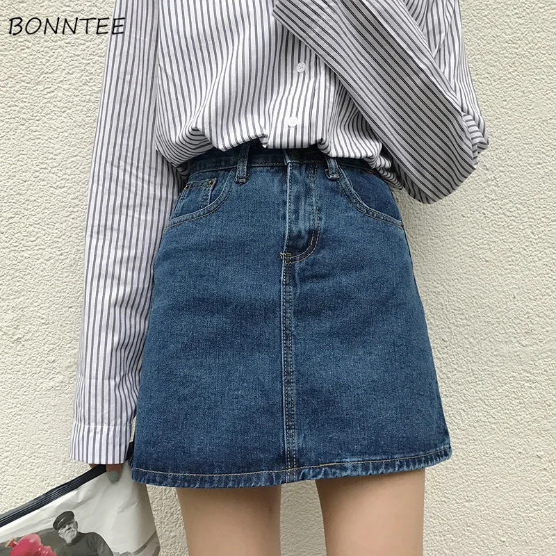 Skirts Women Denim Mini Patchwork Girls A-Line Slim All-match Korean Style Elegant Ladies
Skirts Women Denim Mini Patchwork Girls A-Line Slim All-match Korean Style Elegant Ladies