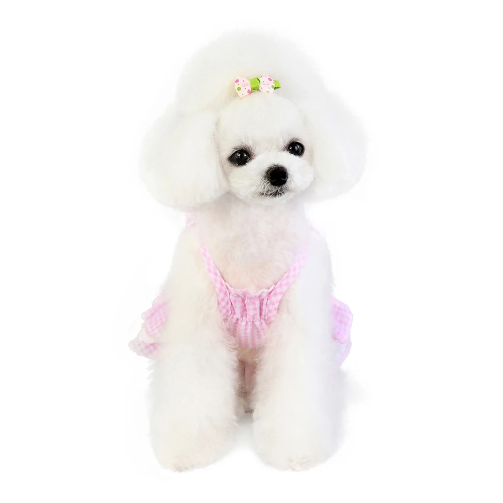 Dog clothes 1 piece of pink plaid bowknot princess dress summer pet supplies suitable for small and medium-sized dog accessories
Dog clothes 1 piece of pink plaid bowknot princess dress summer pet supplies suitable for small and medium-sized dog accessories