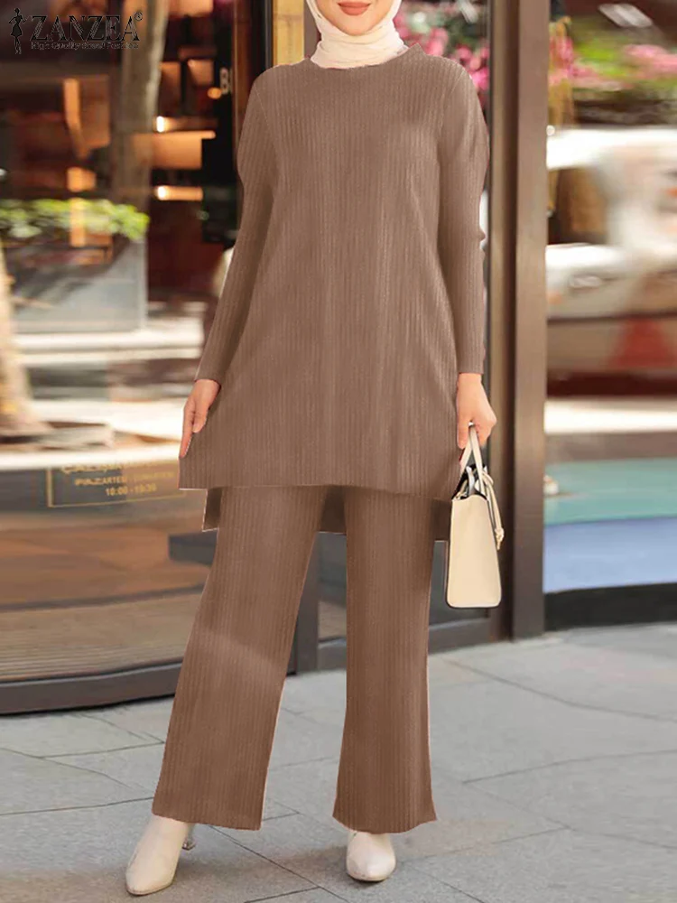 ZANZEA Women Muslim Sets Two Piece Sets Fashion Outifits Casual Solid Pants Sets Loose Turkey Eid Mubarek Ramadan Matching Sets
ZANZEA Women Muslim Sets Two Piece Sets Fashion Outifits Casual Solid Pants Sets Loose Turkey Eid Mubarek Ramadan Matching Sets