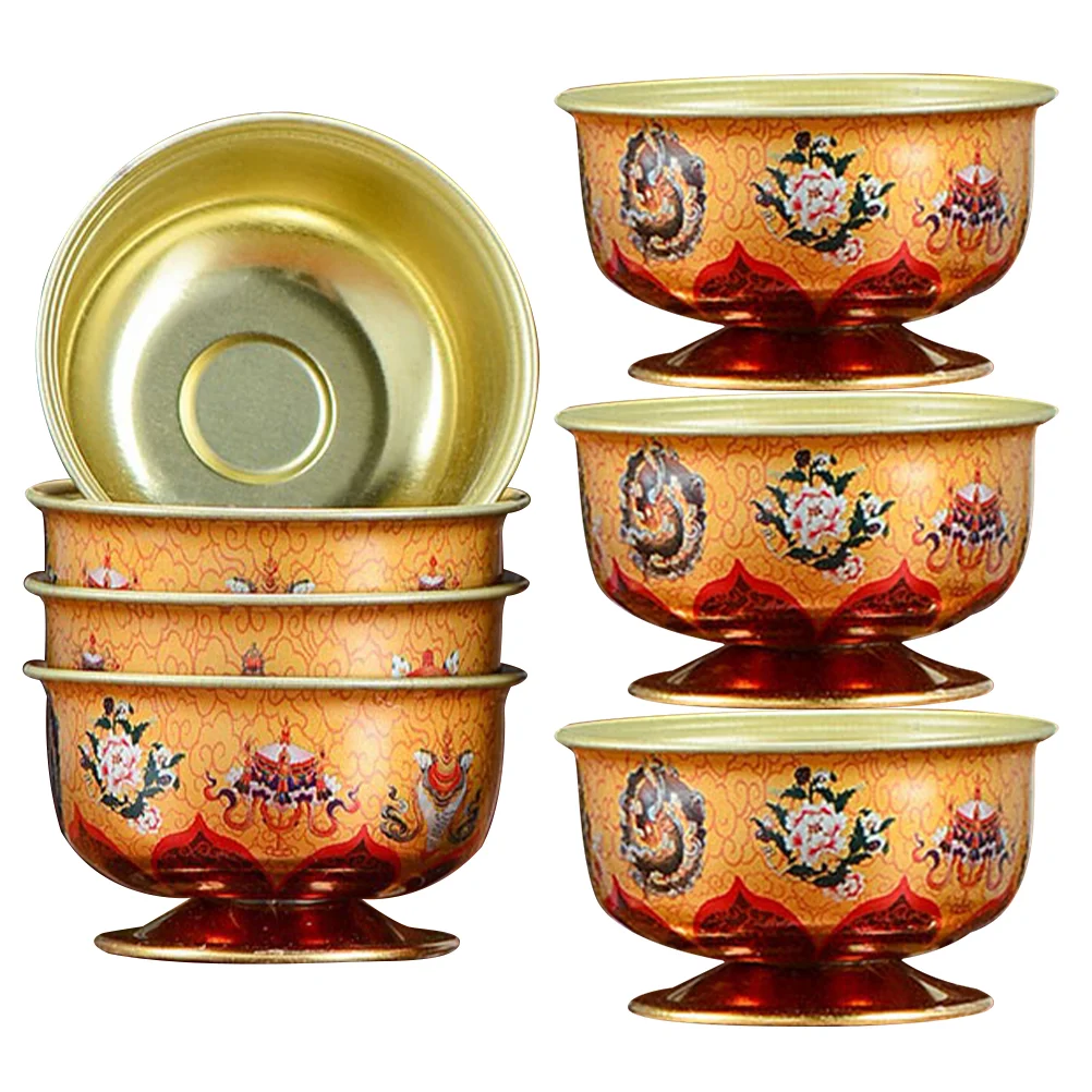 7 Pcs Alloy Water Cup Ritual Bowl Desk Topper Temple Water Cup Desktop Decor Water Bowl Cup Sacrifice Cup Metal Cup
7 Pcs Alloy Water Cup Ritual Bowl Desk Topper Temple Water Cup Desktop Decor Water Bowl Cup Sacrifice Cup Metal Cup