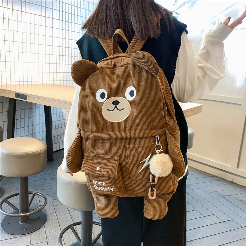 2022 Women Mochilas Backpack Cartoon Corduroy School College Bag Luxury Travel Laptop Rucksack 
2022 Women Mochilas Backpack Cartoon Corduroy School College Bag Luxury Travel Laptop Rucksack