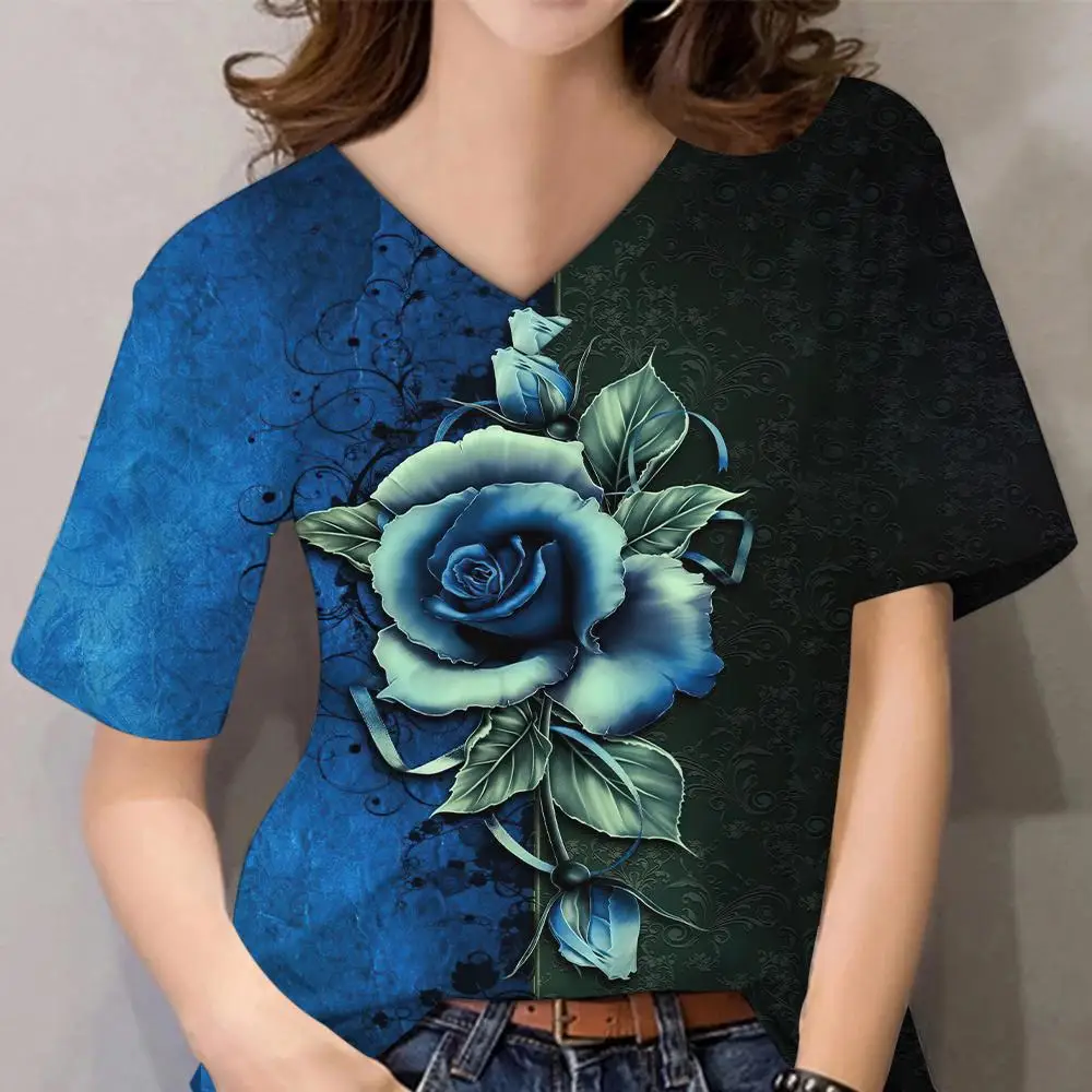 Luxury Style Women's T Shirt Floral Printed Short Sleeve Tees Harajuku Clothes Oversized Social Blouse Fashion Streetwear
Luxury Style Women's T Shirt Floral Printed Short Sleeve Tees Harajuku Clothes Oversized Social Blouse Fashion Streetwear