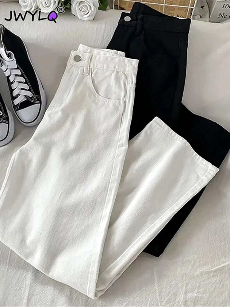 Classic Basic Black White Denim Trousers Simple High Waist Pocket Streetwear Women Pants 2023 Korean Fashion Baggy Denim Pants
Classic Basic Black White Denim Trousers Simple High Waist Pocket Streetwear Women Pants 2023 Korean Fashion Baggy Denim Pants