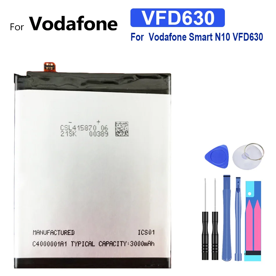 Replacement Battery for Vodafone Smart N10, VFD630, Mobile Phone, 3000mAh, No Track
Replacement Battery for Vodafone Smart N10, VFD630, Mobile Phone, 3000mAh, No Track