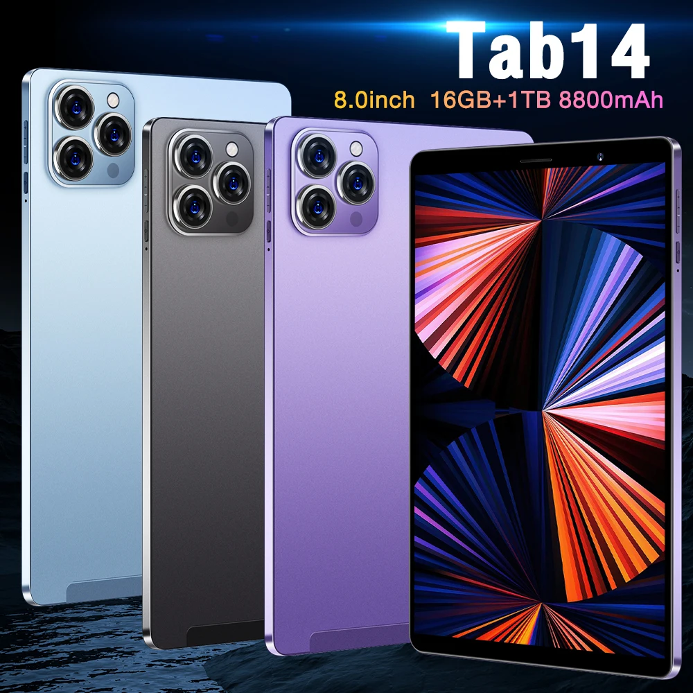 

Планшет Tab14 Pad Pro, 8 дюймов, 16 ГБ + 1 ТБ, 8800 мАч, 2023 МП