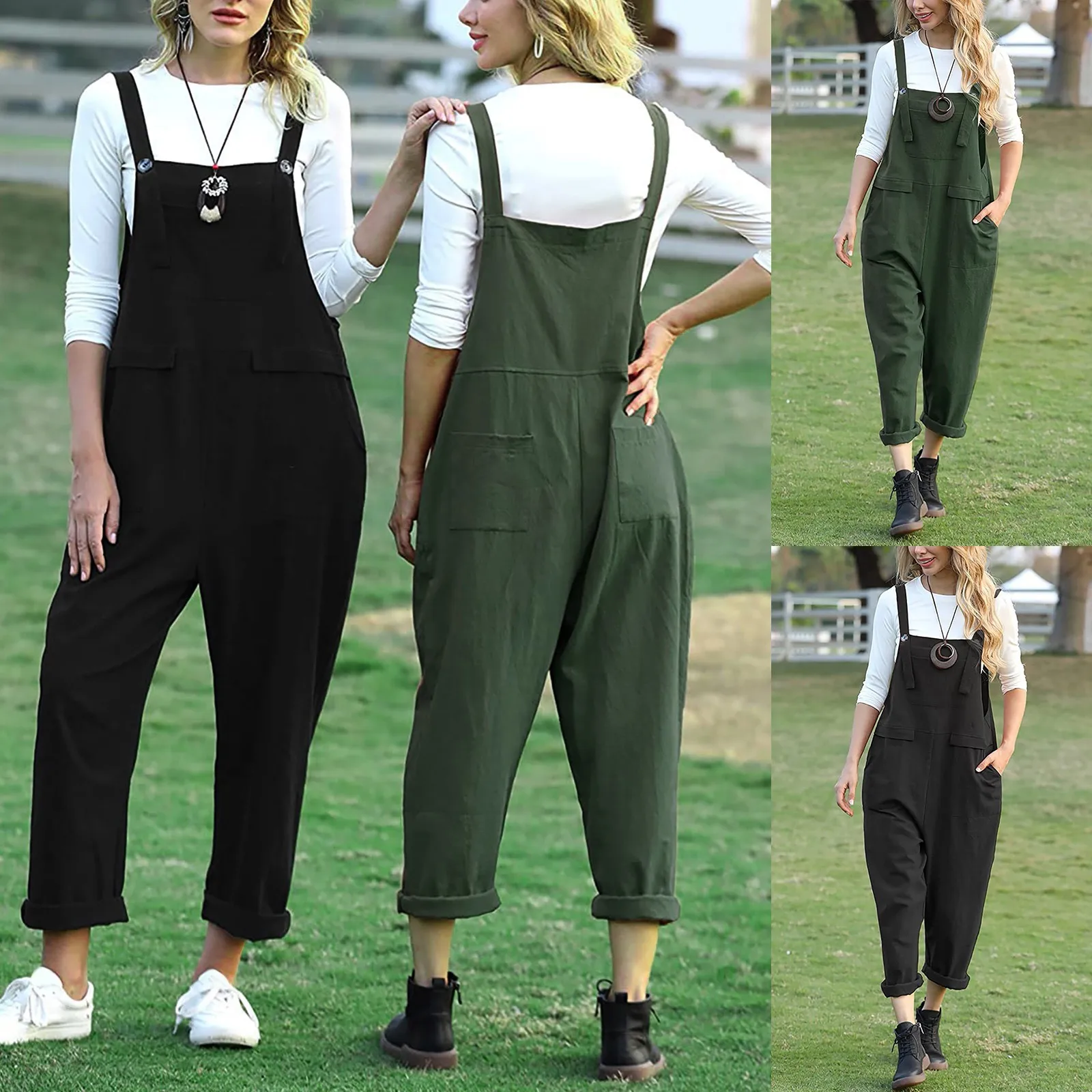 Overalls Baggy Rompers Casual Bib Long With Pocket Women Loose Pants Jumpsuits Women's Jumpsuit Long Body Suits for Women
Overalls Baggy Rompers Casual Bib Long With Pocket Women Loose Pants Jumpsuits Women's Jumpsuit Long Body Suits for Women
