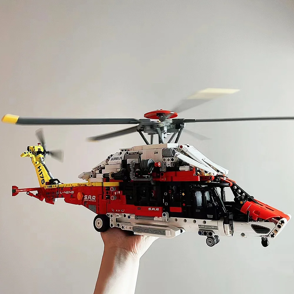 Technical Aerial Vehicle H175 Rescue Helicopter Moc Engineering Series Block Bricks Compatible 42145 Educational Kid Toy 2001pcs
Technical Aerial Vehicle H175 Rescue Helicopter Moc Engineering Series Block Bricks Compatible 42145 Educational Kid Toy 2001pcs