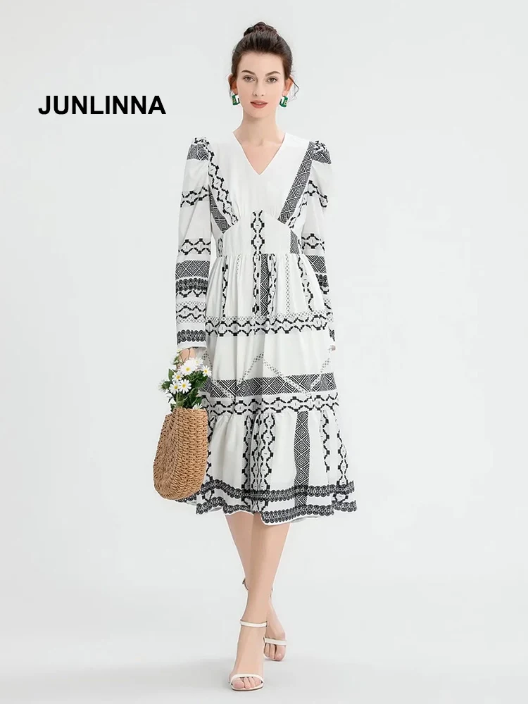 JUNLINNA Women Printed Dress 2022 Spring New Beach Holiday Expansion Vestidos V Neck Sliming Casual Wear
JUNLINNA Women Printed Dress 2022 Spring New Beach Holiday Expansion Vestidos V Neck Sliming Casual Wear
