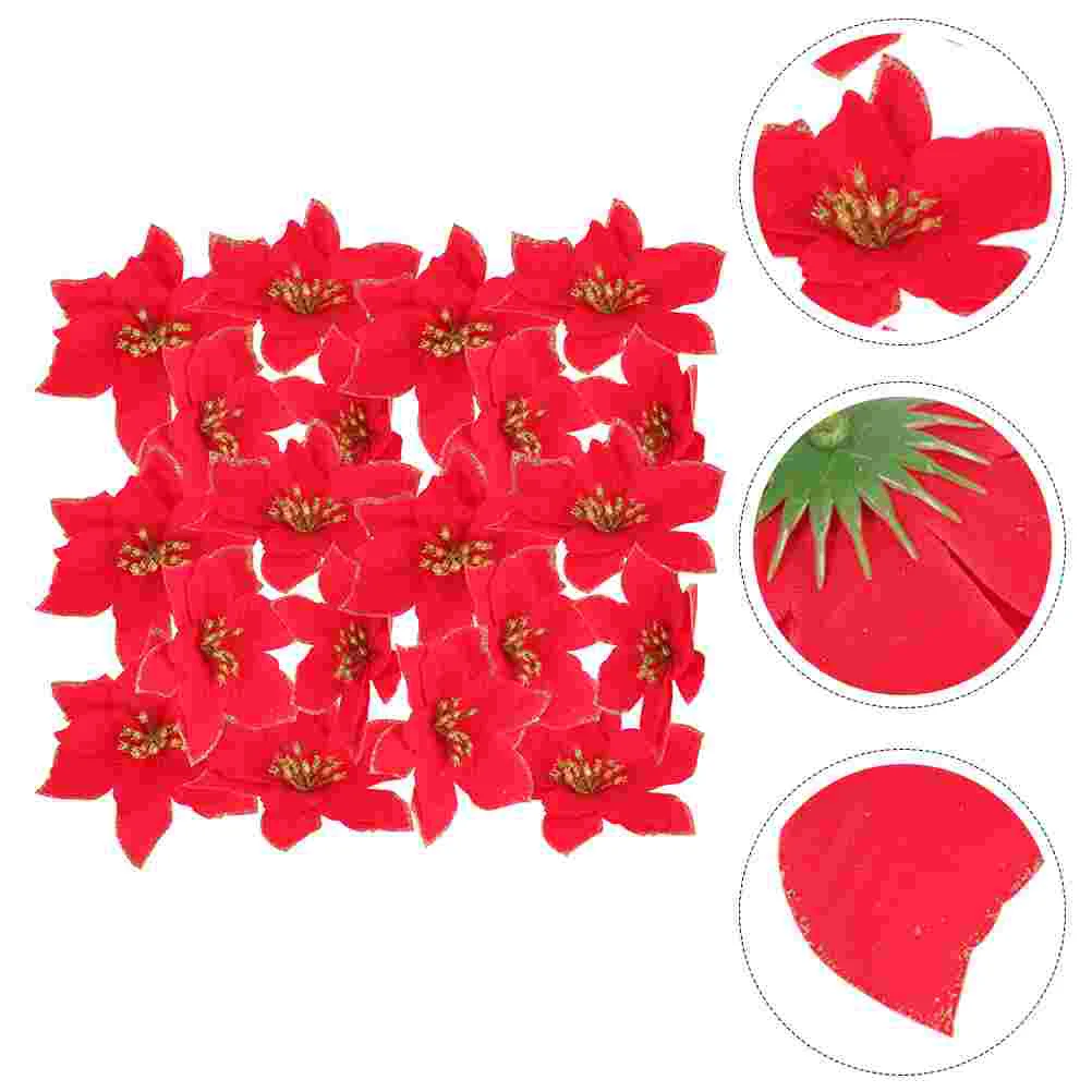 Christmas Flower Poinsettia Flowers Picks Decoration Artificial Tree Wreath Glitter Decor Wedding Party Accessory
Christmas Flower Poinsettia Flowers Picks Decoration Artificial Tree Wreath Glitter Decor Wedding Party Accessory