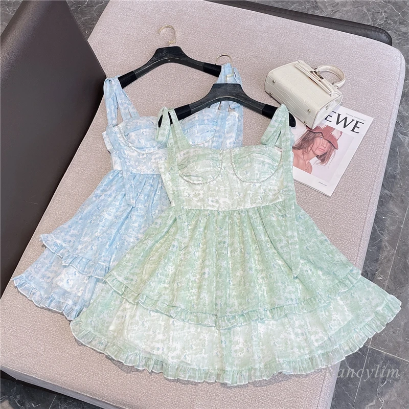 Vacation Dress for Women 2022 Summer New French Style Temperament Sweet Lady Printing Spaghetti Strap Dresses Outfits Femme
Vacation Dress for Women 2022 Summer New French Style Temperament Sweet Lady Printing Spaghetti Strap Dresses Outfits Femme