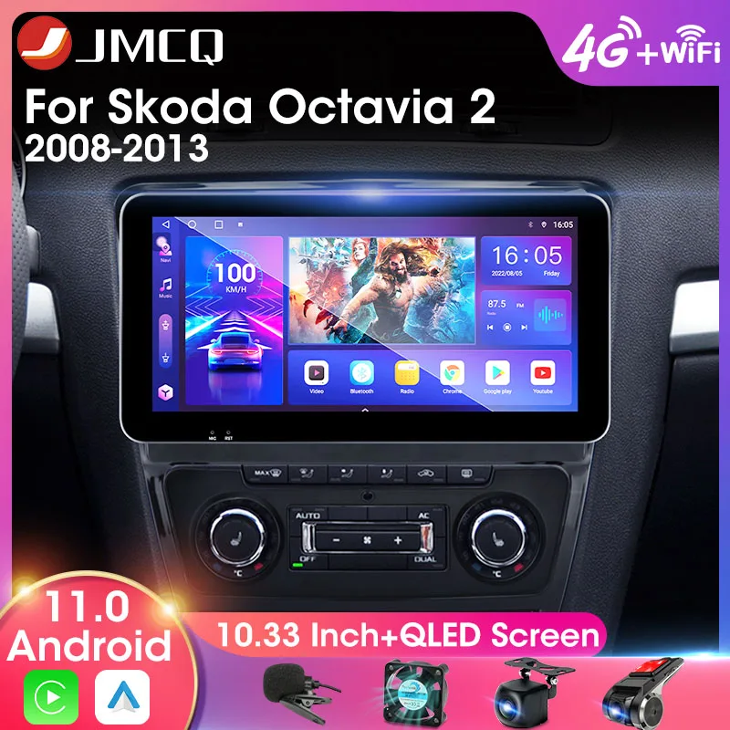JMCQ 2Din 10.33" Widescreen Car Radio Multimedia Video Player For SKODA Octavia 2 A5 2007-2014 QLED Screen Carplay Android Auto
JMCQ 2Din 10.33" Widescreen Car Radio Multimedia Video Player For SKODA Octavia 2 A5 2007-2014 QLED Screen Carplay Android Auto