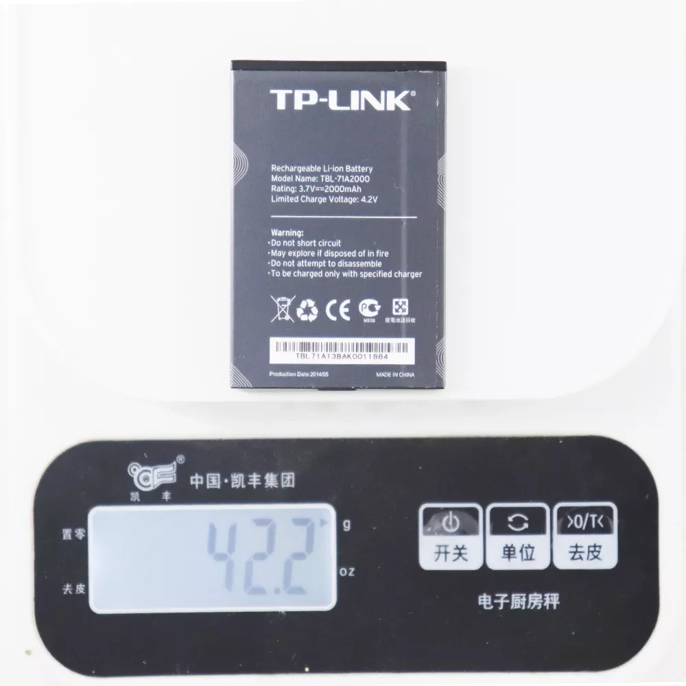 3.7V 2000mAh TBL-71A2000 For TP-Link TL-TR861 2000L TL-TR761 M5250 M5350 M7000 M7200 M7300 4G LTE WIFI Router Modem Battery
3.7V 2000mAh TBL-71A2000 For TP-Link TL-TR861 2000L TL-TR761 M5250 M5350 M7000 M7200 M7300 4G LTE WIFI Router Modem Battery
