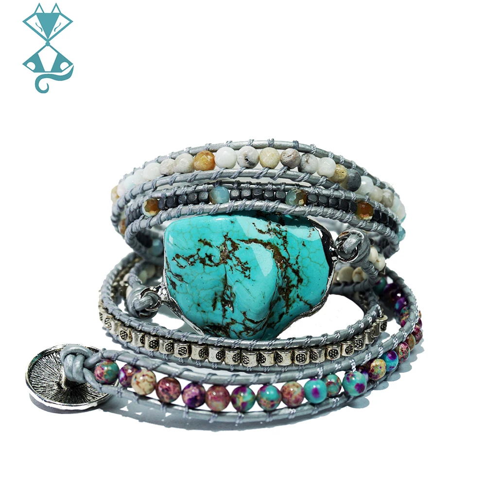 Turquoise Multi Circle Bracelet Leather Wrap Bracelet Natural Stones Multi Color Beads Crystal Woven Bracelet Boho Bracelet
Turquoise Multi Circle Bracelet Leather Wrap Bracelet Natural Stones Multi Color Beads Crystal Woven Bracelet Boho Bracelet