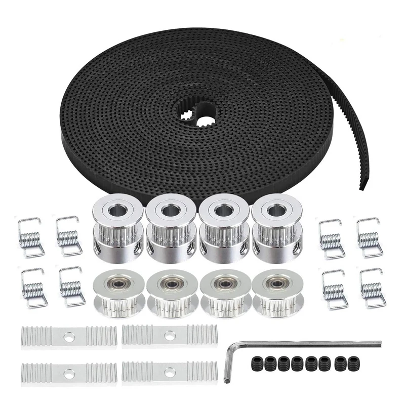 5M GT2 Timing Belt 6Mm Width + 4Pcs 20 Teeth 5Mm Bore Timing Pulley Wheel + 4Pcs Idler + 8Pcs Tensioner Spring Torsion
5M GT2 Timing Belt 6Mm Width + 4Pcs 20 Teeth 5Mm Bore Timing Pulley Wheel + 4Pcs Idler + 8Pcs Tensioner Spring Torsion
