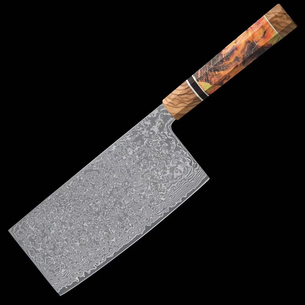 8 Inch Damascus Knife 67 Layers Damascus VG10 Steel Sharp Slicing Cleaver Handmade Longquan Kitchen Knives Octagonal Wood Handle
8 Inch Damascus Knife 67 Layers Damascus VG10 Steel Sharp Slicing Cleaver Handmade Longquan Kitchen Knives Octagonal Wood Handle