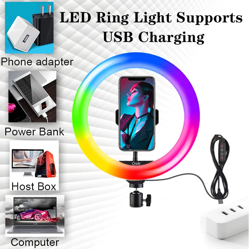 10 Inch RGB Ring Light Tripod LED Ring Light Selfie Ring Light with Stand RGB 26 Colors Video Light For Live Youtube Tik Tok
10 Inch RGB Ring Light Tripod LED Ring Light Selfie Ring Light with Stand RGB 26 Colors Video Light For Live Youtube Tik Tok