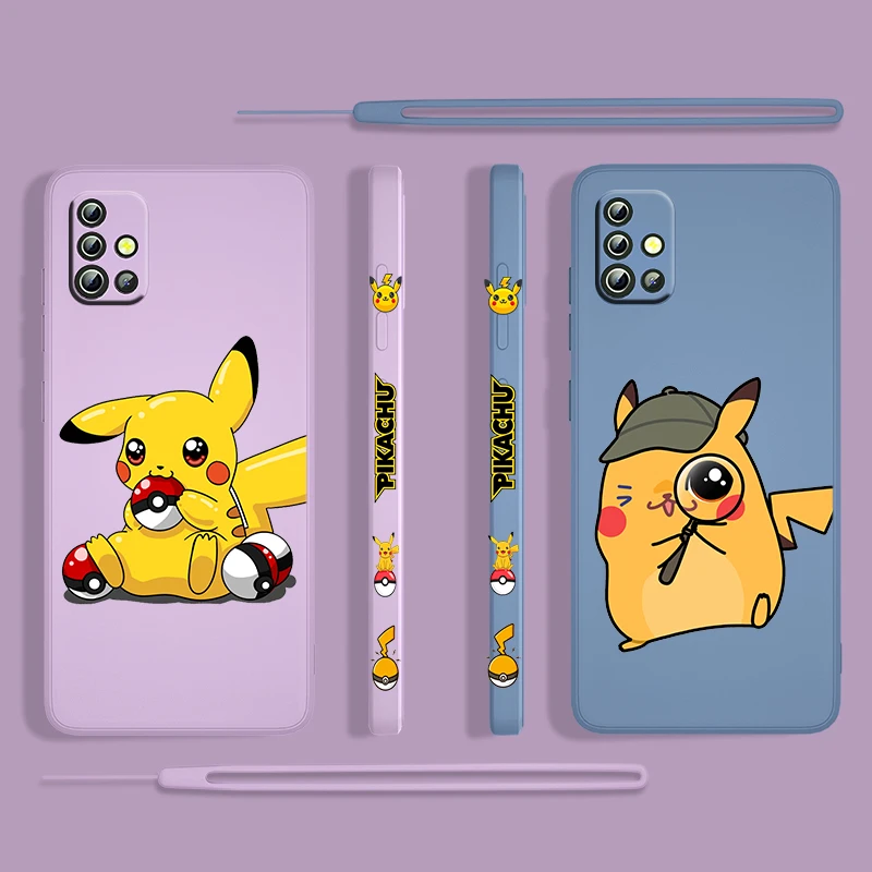 Cute Anime Pikachu For Samsung Galaxy A73 A53 A33 A52 A32 A22 A71 A51 A21S A03S A50 4G 5G Liquid Left Rope Phone Case Coque Capa
Cute Anime Pikachu For Samsung Galaxy A73 A53 A33 A52 A32 A22 A71 A51 A21S A03S A50 4G 5G Liquid Left Rope Phone Case Coque Capa