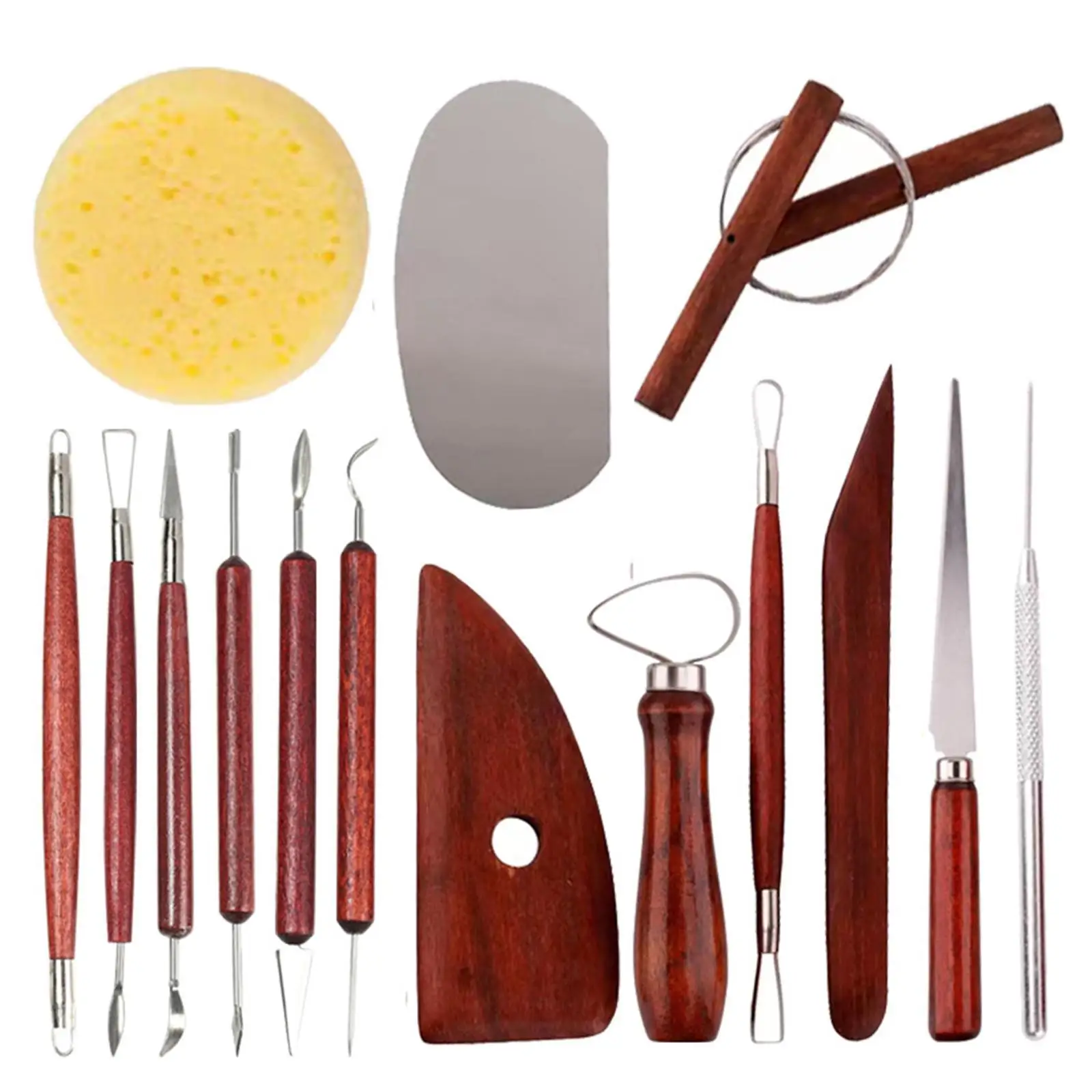 Wood Handle Wax Pottery Clay Sculpture Carving Tool DIY Craft Set Double End Art Craft Clay Sculpting Tools
Wood Handle Wax Pottery Clay Sculpture Carving Tool DIY Craft Set Double End Art Craft Clay Sculpting Tools