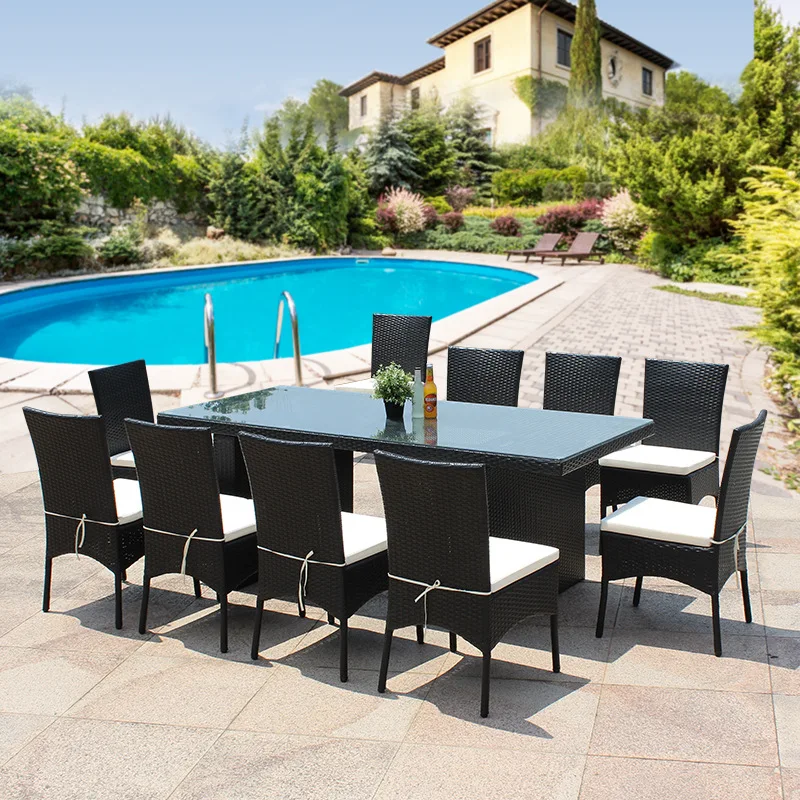 Customized hotel restaurant open-air combination table and chairs villa courtyard leisure rattan dining chair dining table
Customized hotel restaurant open-air combination table and chairs villa courtyard leisure rattan dining chair dining table