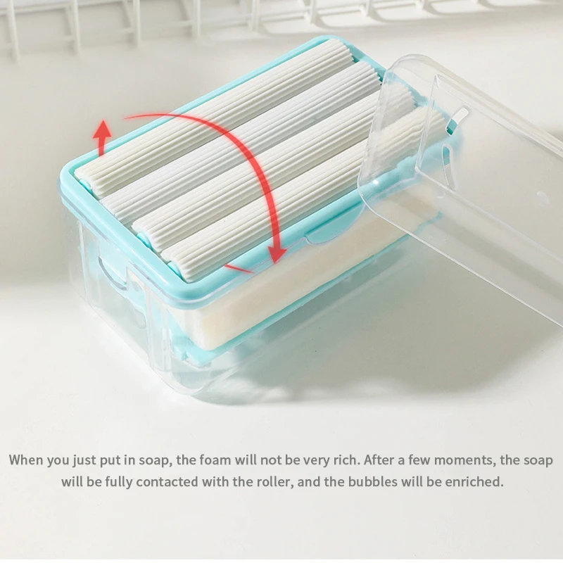 New Usage Roller Type Soap Dish Holder For Bathroom Soap Box Plastic Storage Container With Drain Water Bathroom Gadgets 
New Usage Roller Type Soap Dish Holder For Bathroom Soap Box Plastic Storage Container With Drain Water Bathroom Gadgets