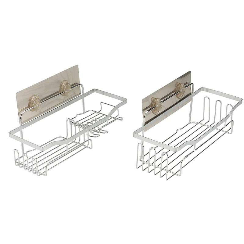 2Pcs Wall Mounted Bathroom Basket 304 Stainless Steel Shower Caddy Storage Shelf For Shampoo Soap Holder
2Pcs Wall Mounted Bathroom Basket 304 Stainless Steel Shower Caddy Storage Shelf For Shampoo Soap Holder