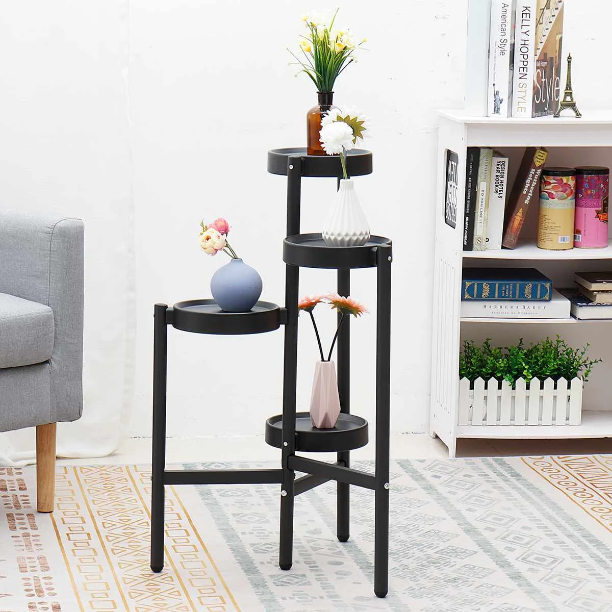 4 Layers Fashion Flower Stand Pots Tray Plant Shelves Planter Display Rack Storage Holder Shelf Home Balcony Garden Decoration
4 Layers Fashion Flower Stand Pots Tray Plant Shelves Planter Display Rack Storage Holder Shelf Home Balcony Garden Decoration