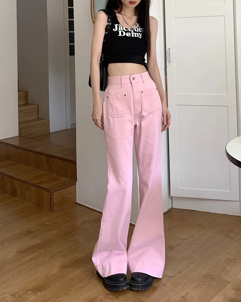 DD1819 New women's high waist all-match denim wide-leg pants slim retro flared jeans
DD1819 New women's high waist all-match denim wide-leg pants slim retro flared jeans