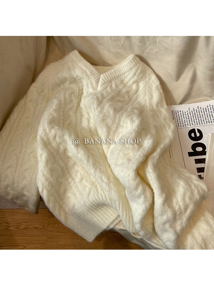 2022 French Style Sweater Woman Winter Lazy Soft Pullover Knit Long Sleeve Tops Thick Sweaters Women's Long Sleeves Sweater
2022 French Style Sweater Woman Winter Lazy Soft Pullover Knit Long Sleeve Tops Thick Sweaters Women's Long Sleeves Sweater