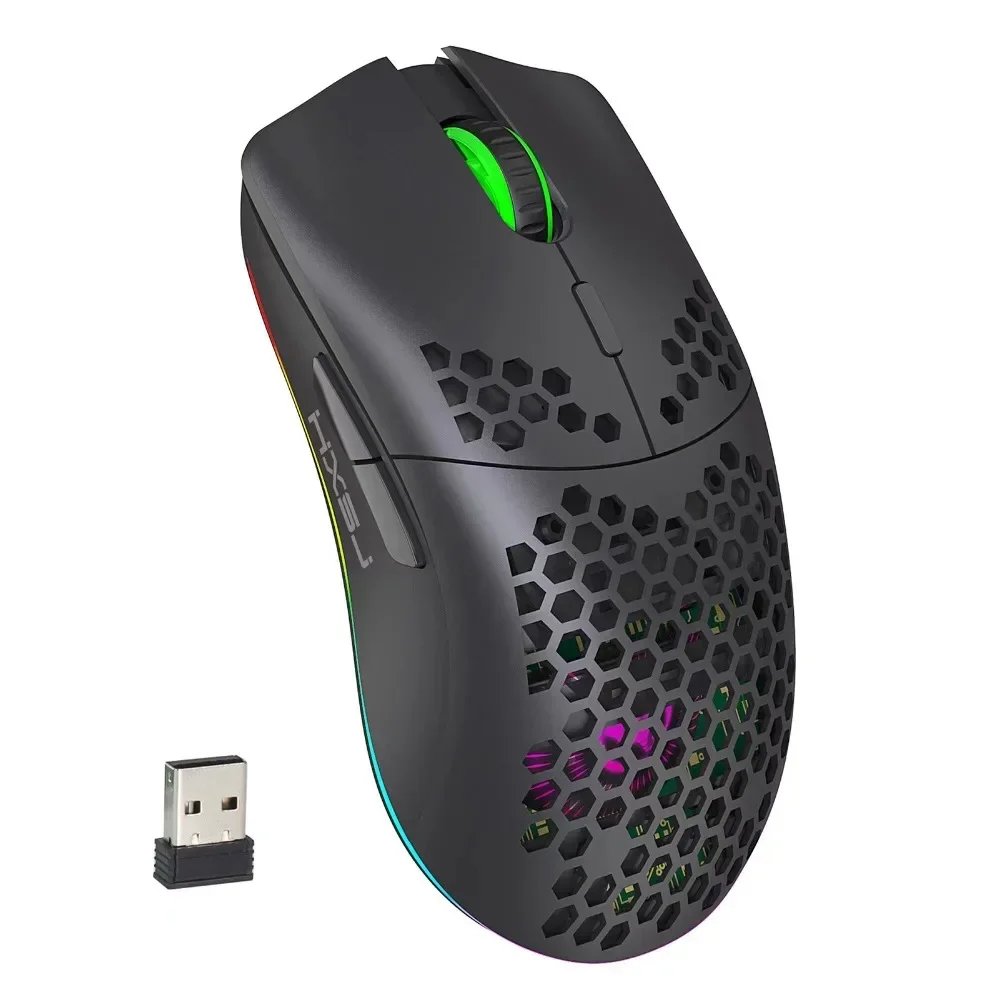 Беспроводная игровая мышь HXSJ T66 RGB 2 4G с подсветкой для зарядки регулируемым DPI