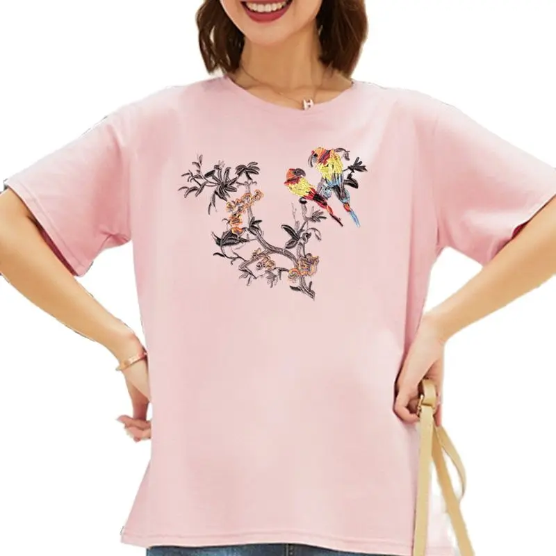 Новая летняя Свободная Женская футболка с круглым вырезом и коротким рукавом, топы свободного покроя с мультяшным принтом, одежда для студентов, футболка большого размера 
Новая летняя Свободная Женская футболка с круглым вырезом и коротким рукавом, топы свободного покроя с мультяшным принтом, одежда для студентов, футболка большого размера